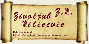 Živoljub Milićević vizit kartica